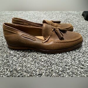 Tassel loafers in brown leather bobbies